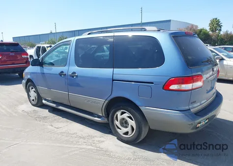 2001 Toyota Sienna Xle из США, поврежденный, VIN 4T3ZF13C41U373962
